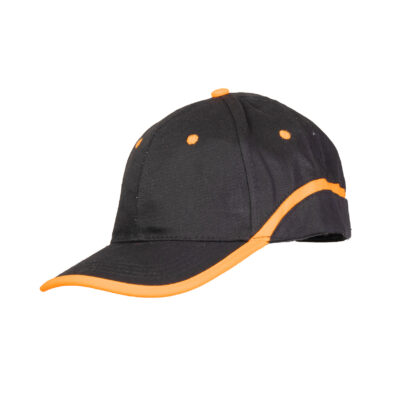 BASEBALL CZAPKA BASEBALL CZARNO-POMARAŃCZOWA