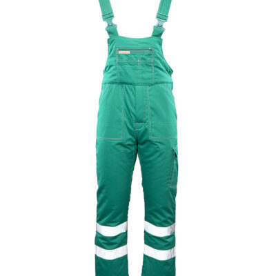 BRIXTON SNOW BRIXTON SNOW OGRODNICZKI OCIEPLANE ZIELEŃ / PASY ODBLASK