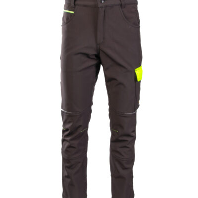 SEVEN_KINGS RIVAL SPODNIE SOFTSHELL OCIEPLANE CZARNY/ŻÓŁTY