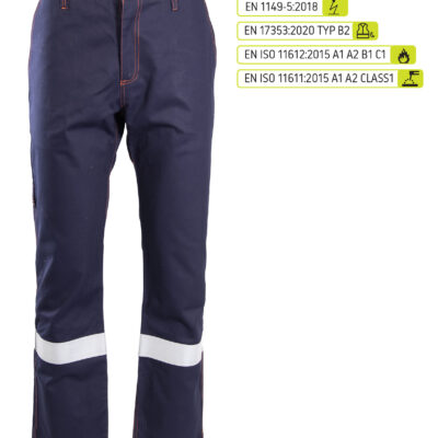 PROFFLAM ANTISTATIC SPODNIE DO PASA ODBLASK KAT.II