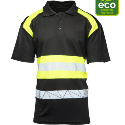 SEVEN KINGS ECO RIVAL KOSZULKA POLO CZARNY/ŻÓŁTY