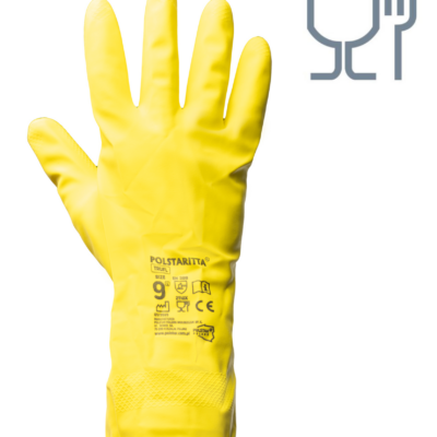 POLSTARITTA RĘKAWICE POLSTARITTA GUMOWE FLOKOWANE (2110X ) ŻÓŁTA
