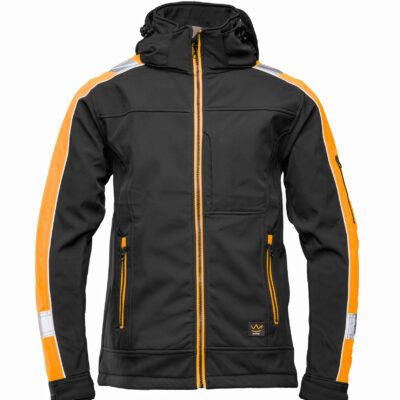 SEVEN_KINGS RIVAL SOFTSHELL CZARNY/POMARAŃCZ