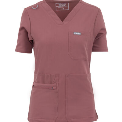 MYNTS MYNTS V-Neck Pocket Genius – Scrub Top Women WMT001 Terra Rose
