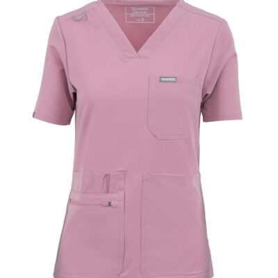 MYNTS MYNTS V-Neck Pocket Genius – Scrub Top Women WMT001 Rose Water