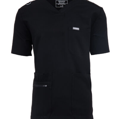 MYNTS MYNTS V-Neck Pocket Genius - ScrubTop Men MMT003 Black
